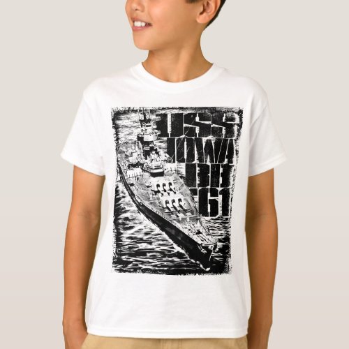 Battleship Iowa Kids Hanes TAGLESSﾂｮ T_Shirt