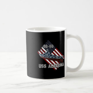 Battleship Uss Alabama Bb-60 & Combat Warship Coffee Mug