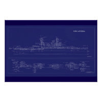 Battleship USS Arizona Blueprint