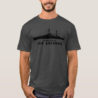 Battleship USS Arizona Silhouette In Memory Of T-Shirt