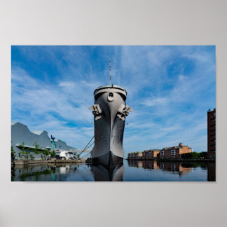 Battleship USS Wisconsin BB-64 Dead Ahead Poster