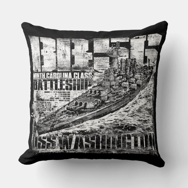 Battleship Washington Pillow (Front)