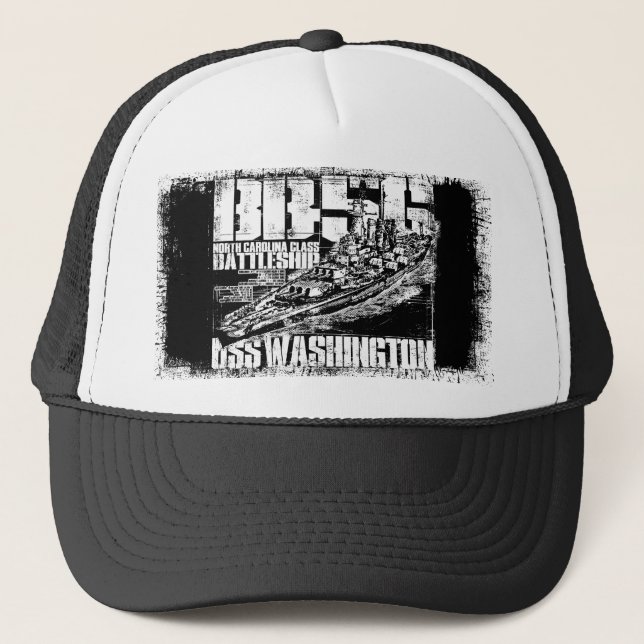 Battleship Washington Trucker Hat (Front)