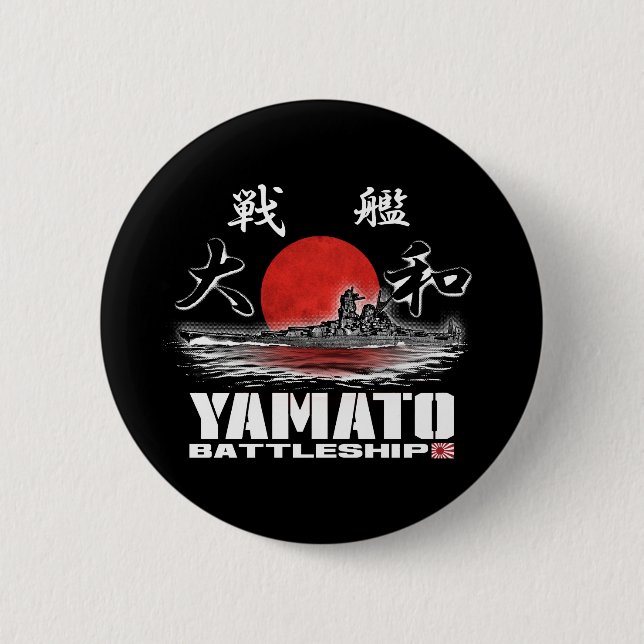 Battleship Yamato Pinback Button Button (Front)
