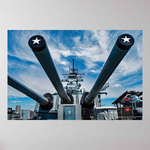 Battleships Big 16 Inch Guns Poster