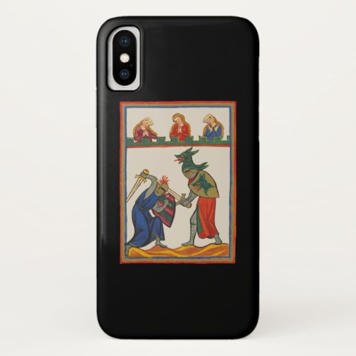 Battling Knights At A Tournament 14th Century iPhone X Case