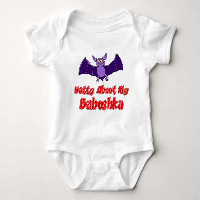 Batty About Babushka Baby Bodysuit (Front)