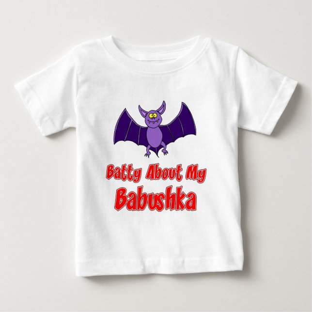 Batty About Babushka Baby T-Shirt (Front)