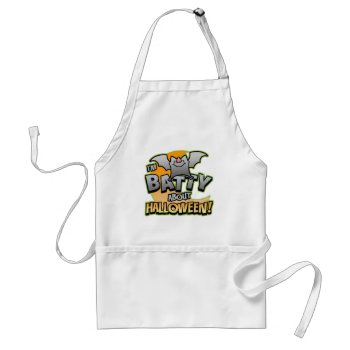 Batty About Halloween Bbq Apron by koncepts at Zazzle