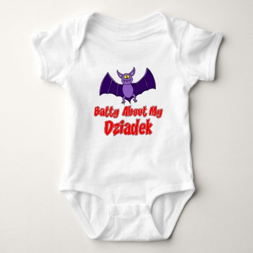 Batty About My Dziadek Baby Bodysuit