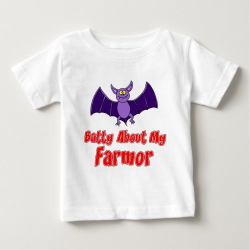 Batty About My Farmor Baby T_Shirt