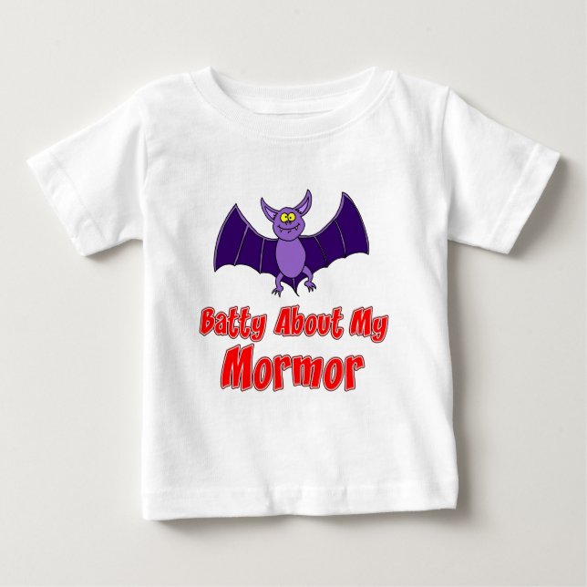 Batty About My Mormor Baby T-Shirt (Front)