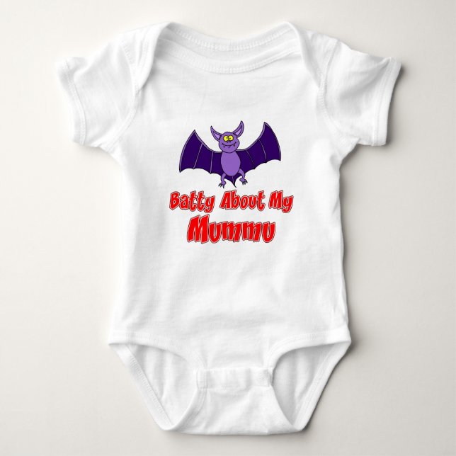 Batty About My Mummu Baby Bodysuit (Front)