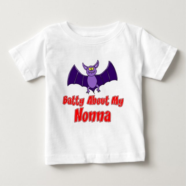 Batty About My Nonna Baby T-Shirt (Front)