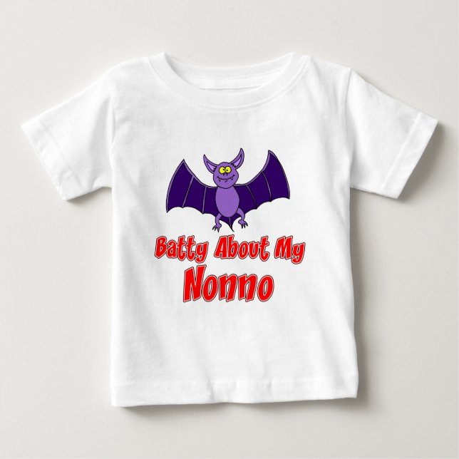 Batty About My Nonno Baby T-Shirt (Front)