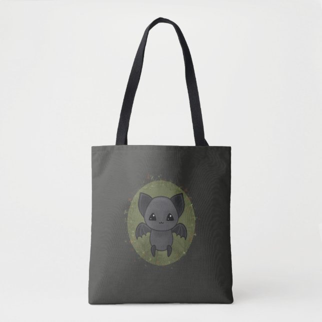 Batty About Nature - Gothic/Pagan themed Tote Bag (Front)