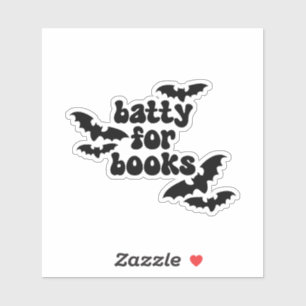 Batty for Books Sticker