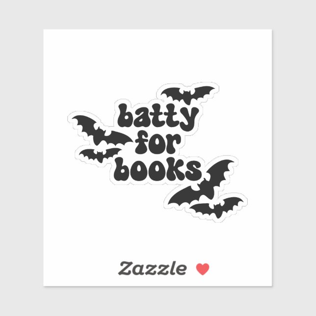 Batty for Books Sticker (Sheet)