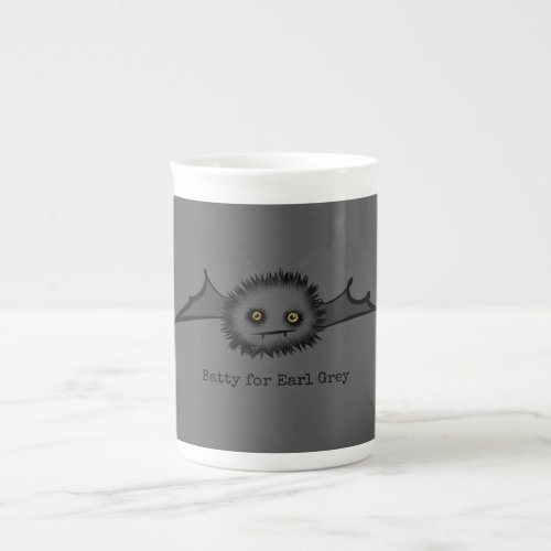 BATTY FOR EARL GREY Cute Vampire Bat Bone China Mug