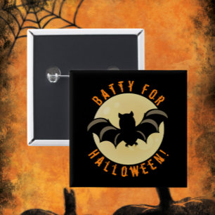 Batty for Halloween! Square Button