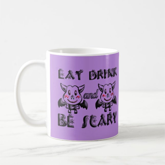 Batty Halloween Coffee Mug (Left)