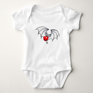 Batty Heart Baby Bodysuit