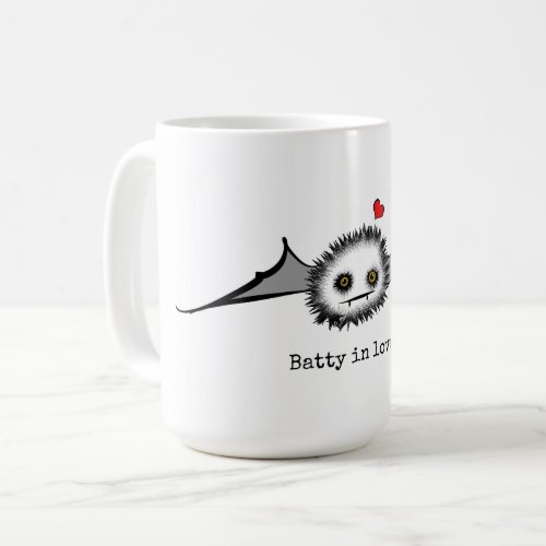 BATTY IN LOVE Cute Vampire Bat Coffee Mug