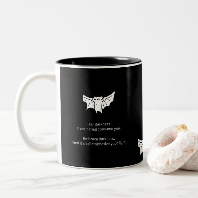Batty The Bat Two-Tone Coffee Mug (With Donut)