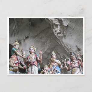 batu caves deities postcard