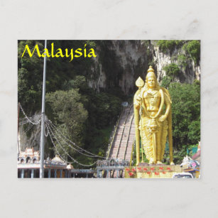 Batu Caves Statue Malaysia Postcard