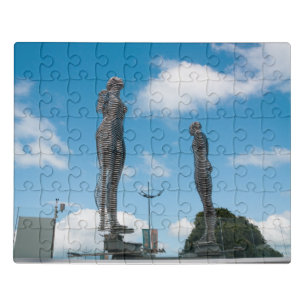 Batumi city Georgia. Ali and Nino statue Jigsaw Puzzle
