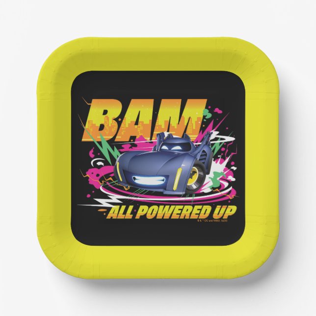 Batwheels™ Bam - All Powered Up Paper Plates (Front)