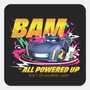 Batwheels™ Bam - All Powered Up Square Sticker