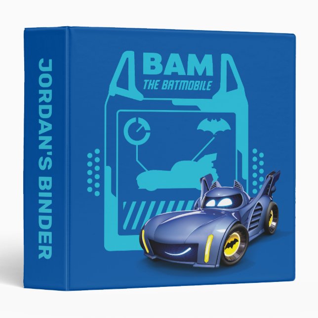 Batwheels™ Bam - The Batmobile 3 Ring Binder (Front/Spine)