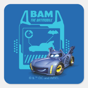 Batwheels™ Bam - The Batmobile Square Sticker