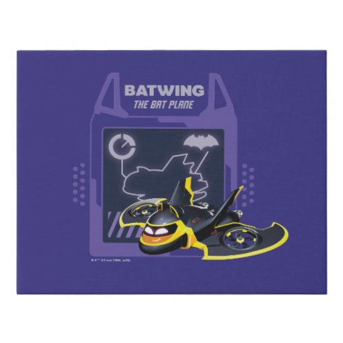 Batwheelsâ Batwing _ The Bat Plane Faux Canvas Print