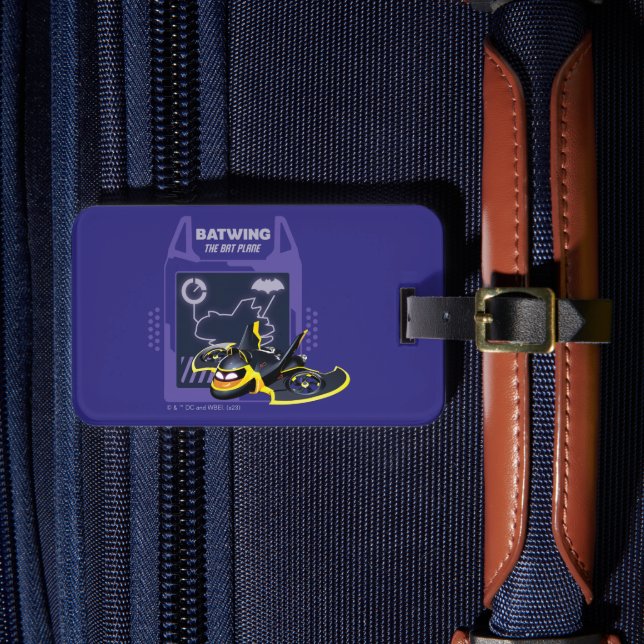 Batwheels™ Batwing - The Bat Plane Luggage Tag (Front Insitu 4)