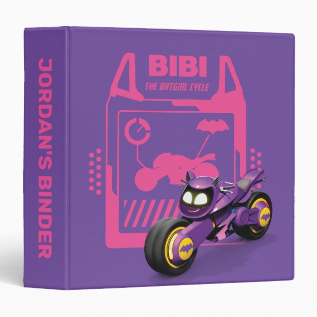 Batwheels™ Bibi - The Batgirl Cycle 3 Ring Binder (Front/Spine)