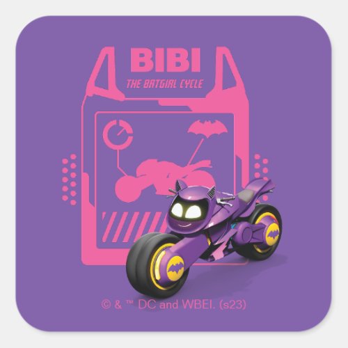 Batwheelsâ Bibi _ The Batgirl Cycle Square Sticker