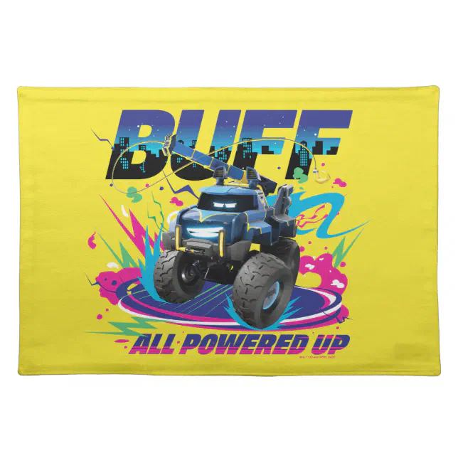 Batwheels™ Buff - All Powered Up Cloth Placemat | Zazzle