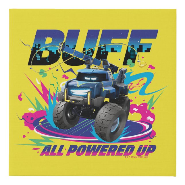 Batwheels™ Buff - All Powered Up Faux Canvas Print (Front)