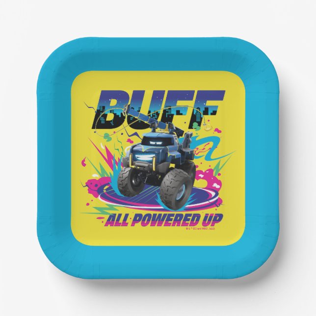 Batwheels™ Buff - All Powered Up Paper Plates (Front)