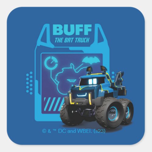 Batwheels Buff _ The Bat Truck Square Sticker