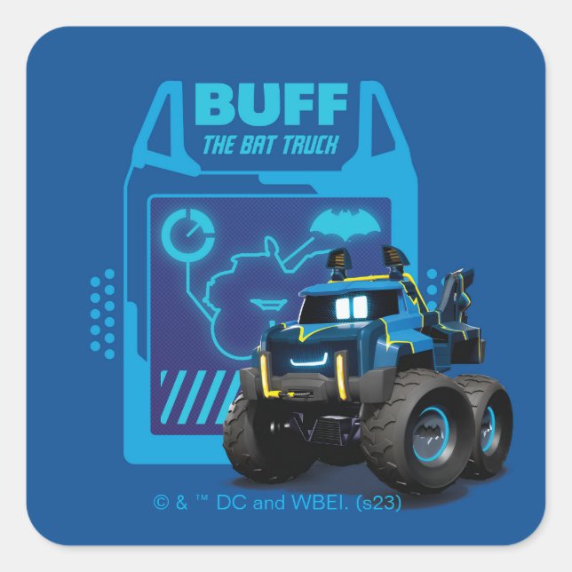 Batwheels™ Buff - The Bat Truck Square Sticker (Front)