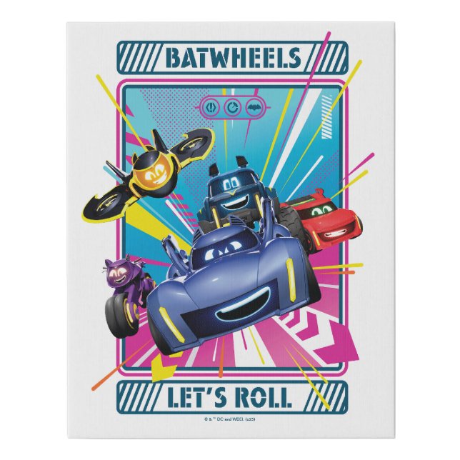 Batwheels™ - Let's Roll Faux Canvas Print (Front)