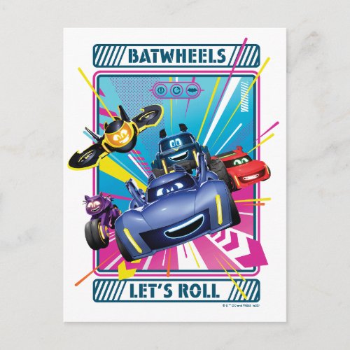 Batwheelsâ _ Lets Roll Postcard