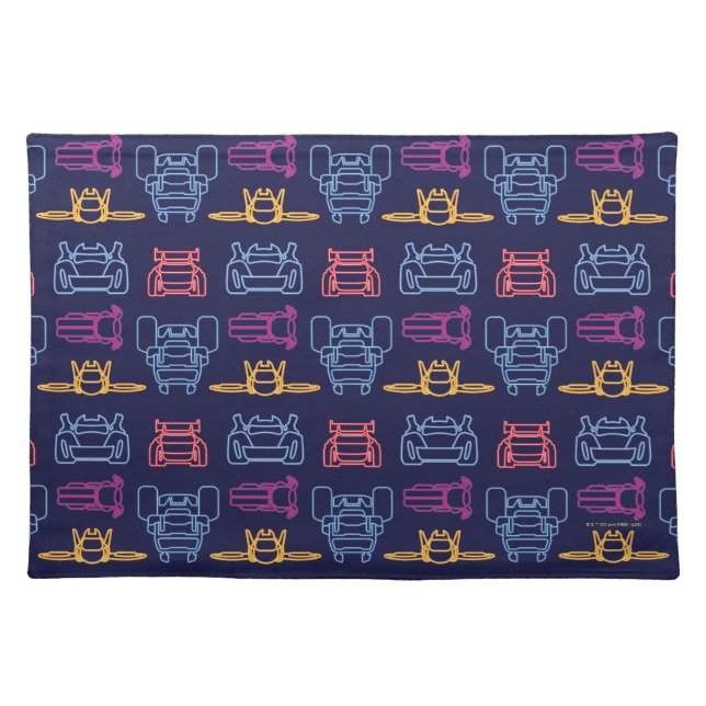 Batwheels™ Neon Outline Pattern Cloth Placemat (Front)