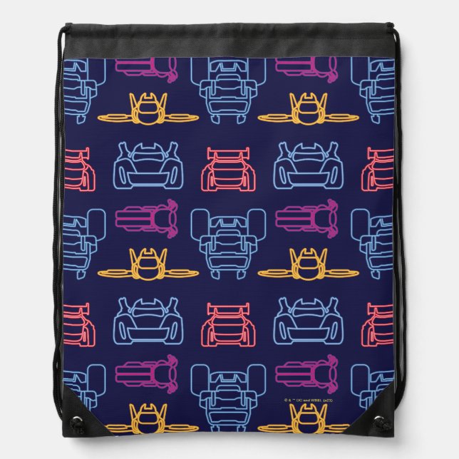 Batwheels™ Neon Outline Pattern Drawstring Bag (Front)