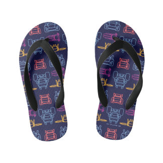 Batwheels™ Neon Outline Pattern Kid's Flip Flops