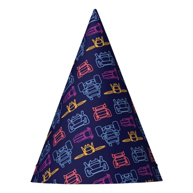 Batwheels™ Neon Outline Pattern Party Hat (Front)